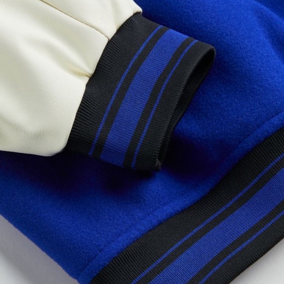 Blue Baseball Jacket, H&M, Size M - Picture 2 of 3